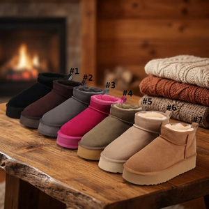 Bottes de neige d'extérieur UG pour hommes et femmes, chaudes et confortables, automne-hiver, imperméables, tige en PU, semelle extérieure en caoutchouc, vente en gros, support usine - Product Image 3