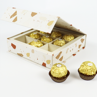 Réutilisable Mini Blanc Couvercle Vide Truffe Aimant 2-Chocolat Dubaï Boîte Éponge pour Sushi Livraison Gratuite-Chocolat Compartes Boîtes