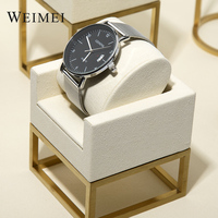 WEIMEI OEM Tela de microfibra Soporte de exhibición de reloj de lujo Estante de exhibición de joyería de metal para escaparate de ventana