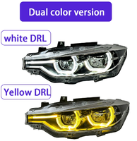 Feux avant style Ikon pour Série 3 F30/F35 2013-2018 12V Neuf 6000K Jaune Blanc DRL Commutable 36W 6000 lm