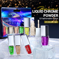 Collection Bojun 01 – Kit de poudre liquide chromée 1 pièce – Effet miroir caméléon vibrant à changement de couleur pour nail art – Sans TPO – FDS – Vente en gros