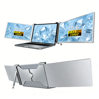 Moniteur portable 15,6 pouces à triple écran pour ordinateur portable, écran IPS 1080P, extension d'écran pour le trading avec protection par brevet