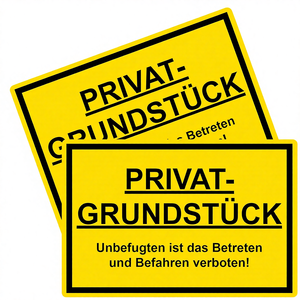 Letrero de Suelo XXL Privado 40x30cm, Tablero de Espuma de PVC Resistente de 5mm con Protección UV, Paquete de 2, Hecho en China - Product Image 1