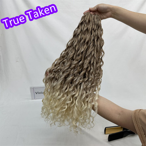 Treccine Jessica Curl lunghe 22 pollici, 100g, morbide, elastiche, resistenti al calore, capelli sintetici per intrecciare, colore T27 # - Product Image 3