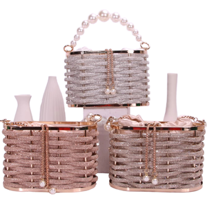 Bolso de Noche Tipo Clutch para Mujer, de Poliéster, con Cuentas Brillantes y Coloridas, Adornado con Diamantes de Imitación, Popular para Eventos - Product Image 1