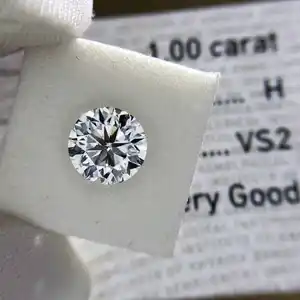 Großhandel Round Brilliant Lab Erstellt 0,5 ~ 0,8 ct Diamond Lab Grown HPHT Loose Diamond