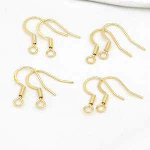 Ganchos y colgantes para pendientes de cobre chapado en oro de 18k que conservan el color, agrandados y extendidos, materiales para hacer joyería DIY hecha a mano. - Product Image 2