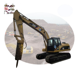 Excavadora de cadenas usada Cat 324D de 24 toneladas con martillo hidráulico y cabina con aire acondicionado para minería y demolición de hormigón - Product Image 1