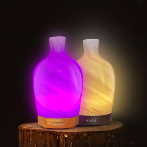 <span class=keywords><strong>Diffuseur</strong></span> d'huiles essentielles électrique ultrasonique en verre 3D avec télécommande, 7 couleurs LED, aromathérapie, humidificateur, usage domestique, 120 ml - Product Image 2
