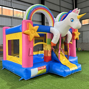 Structure gonflable commerciale Unicom avec toboggan intégré, en bâche PVC pour extérieur - Product Image 2