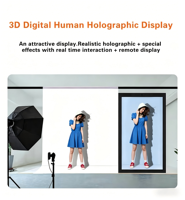 Pantalla LCD Transparente Interactiva con Holograma 3D de 11.6-86 Pulgadas, 4K, Táctil, Holobox, Póster Digital con SDK para Centros Comerciales