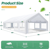 Tente de fête 30x15FT auvent de mariage robuste abri d'événement PVC matériel imperméable chapiteau de fête de mariage tente