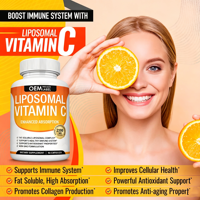 Vitamine C Liposomale en Gros 2100mg 90 Capsules Absorption Améliorée Soutien Immunitaire Marque Privée OEM