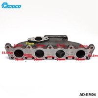 ADDCO - EPMAN T3/T25 Turbo-Abgaskrümmer aus Gusseisen mit 38mm Wastegate-Flansch für VW Golf Jetta Beetle 1.8T AD-EM04