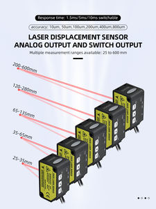 GLX-D200PUI אופטי חיישן pnp + מרחק הזזת לייזר אנלוגי מדידה מדויקת 120-280 מ "מ - Product Image 2