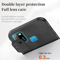 Étui de téléphone en cuir PU pour Infinix Smart 5 Global, bordure souple en TPU, coque arrière rigide en PC avec protection de l'appareil photo