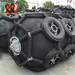 Rubber Marine Boat Accessories With Chain And Tires Inflatable Pneumatic Marine Rubber Fender