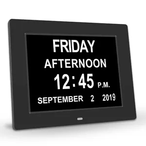 3 mode facultatif 10.1 pouces horloge de jour numérique cadre photo de rappel de temps horloge maison