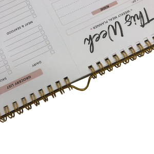 Màu Trắng Đôi Vòng dây kế hoạch máy tính xách tay lịch ràng buộc sử dụng dây xoắn ốc <span class=keywords><strong>O</strong></span> spool hoặc A4 chiều dài đôi Vòng dây - Product Image 6