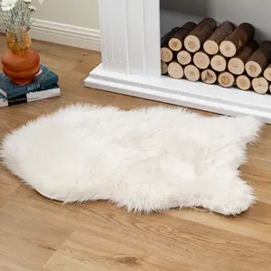 Long Vegan Fur Thick Faux Faux Sheep Skin Fuzzy Rug Fake Mink Fur Rug Home Decor Soft Aesthetic Fluffy Shag Shaggy Furry Carpet