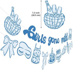 ของตกแต่งงานปาร์ตี้สละโสด Girls <span class=keywords><strong>Gone</strong></span> Mild สีฟ้า, ป้ายประดับ Girls <span class=keywords><strong>Gone</strong></span> Mild, อุปกรณ์จัดงานปาร์ตี้สละโสดสำหรับตกแต่งงานอาบน้ำเจ้าสาว - Product Image 2