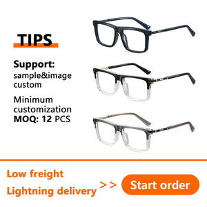 Lunettes anti-lumière bleue TR90 tendance rétro pour hommes, monture carrée légère, décontractées et professionnelles, sans correction, transparentes, en promotion - Product Image 2