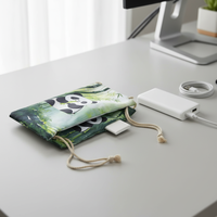 Étui à lunettes en microfibre avec cordon de serrage, logo personnalisé, étui à lunettes de soleil portable, anti-poussière, sac de rangement pour lunettes