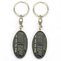 Porte-clés personnalisé à la mode avec Logo, nom, accessoires, numéro de téléphone, plaque d'immatriculation de voiture, porte-clés