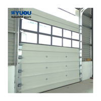 Puerta de panel sándwich de chapa galvanizada motorizada Puerta seccional industrial de seguridad para garaje