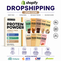 Dropshipping OEM ODM, Paquete Variado de Proteína de Suero en Polvo, 10 Sobres, Suplemento Dietético de Alta Proteína para Reemplazo de Comidas