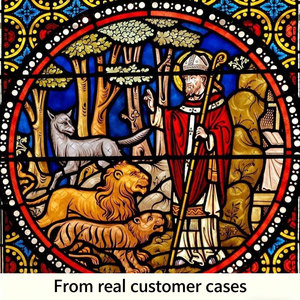 Vitrales de Iglesia con Diseño Personalizado, Techo de Cúpula con <span class=keywords><strong>Tragaluz</strong></span>, Vidrio de Color de Lujo con Estructura de Acero Prefabricada - Product Image 2