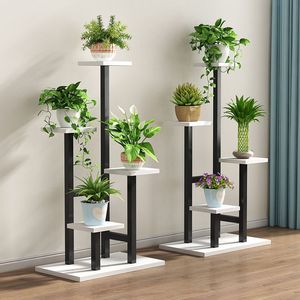 Multi Tier Plant Stand Floor Standing Indoor Outdoor Wrought Iron Planter Rack For Potted Plants And Flowers Home Decor - Product Image 1