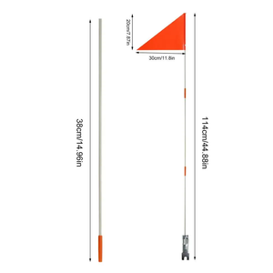 Logo personnalisé Hauteur réglable <span class=keywords><strong>Go</strong></span> Kart Bicyclette Drapeau de remorque avec poteau en fibre de verre Drapeaux de sécurité étanches pour l'extérieur Bannière d'entraînement - Product Image 3