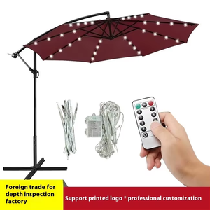 <span class=keywords><strong>Parasol</strong></span> d'extérieur double usage avec guirlande lumineuse <span class=keywords><strong>LED</strong></span>, rayon de 3m, parapluie banane avec télécommande, protection solaire, <span class=keywords><strong>pour</strong></span> cour et jardin, vente en gros - Product Image 6