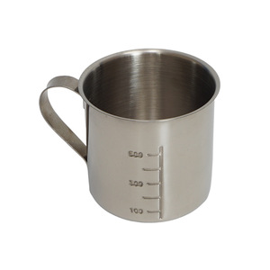Taza Medidora de Acero Inoxidable Guanlan de 500 ml con Graduaciones para Café y Uso en Laboratorio - Product Image 1