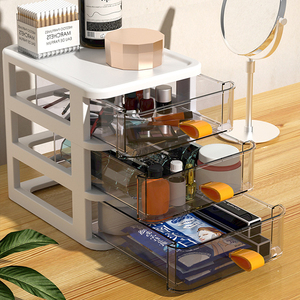 Sesame Venda Quente Desktop Cosmetic Storage <span class=keywords><strong>Box</strong></span> Dresser Gaveta De Plástico Maquiagem Caixa De Armazenamento Multifuncional Gaveta - Product Image 3