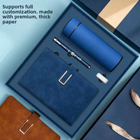 Carnet de notes haut de gamme avec couverture en cuir PU, bloc-notes personnalisé avec boucle en U, coffret cadeau d'affaires avec impression de logo et emballage en boîte cadeau