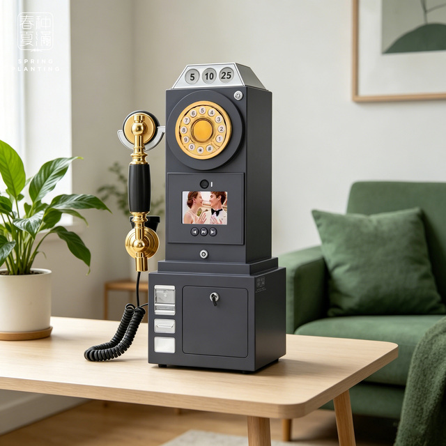 Hot Sell 1080P Video & Audio Vintage Rotary Dial Telephone Recorded Telephone Sets Retro Telephone Audio Guest Book Phone