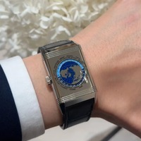 Montre de plongée sportive rectangulaire réversible pour homme, 20 mm, analogique, dégradé, heure mondiale, date, mouvement mécanique, alarme authentique européenne