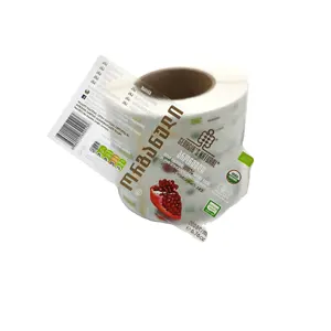 Rollo de etiquetas adhesivas para embalaje de alimentos, frascos de plástico de alta calidad con diseños personalizados