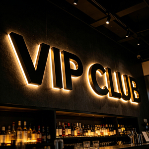 Enseigne lumineuse 3D LED rétroéclairée pour mur intérieur, en acrylique et acier inoxydable, installation facile, lumière blanche chaude douce - Product Image 1