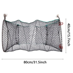 Piège à crabe appât homard écrevisse crevettes Portable plié coulé filet pliable pièges à pêche filets - Product Image 4