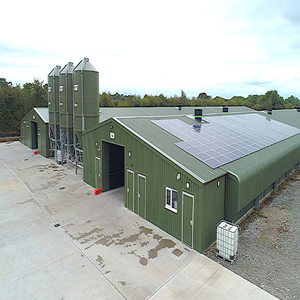 Moderna Struttura Prefabbricata in Acciaio Ecologica per Allevamento di Polli Edificio Sostenibile in Struttura d'Acciaio per Fattorie - Product Image 1