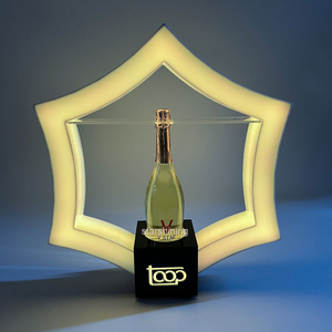 Nightclub Bar Lounge Custom LOGO Hexagonal LED champagne Bottle Presenter <strong>VIP</strong> Glorifier Display Bottle Holder <strong>Stand</strong> - Product Image 1