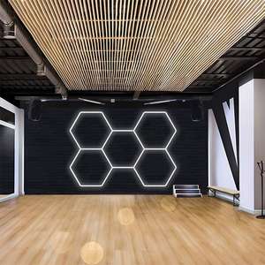 Hete Verkoop Werkplaats Plafond Opknoping Garage Licht Zeshoekige Auto Kantoorlampen Led Plafond Honingraat Voor Auto Garage Led Licht - Product Image 3