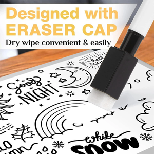 Marqueurs pour <span class=keywords><strong>tableau</strong></span> <span class=keywords><strong>blanc</strong></span> effaçable à sec, pointes de 1 mm/2 mm, capuchon effaceur, logo personnalisé pour enfants et enseignants, encre effaçable à sec/à l'eau - Product Image 4