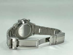 2025 Men's Mechanical Watch with Ice Blue Dial and <b>Chronograph</b>, Panda Style with Steel Strap - Product Image 3