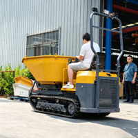 Kostenloser Versand Mini-Raupendumper 1500kg 1,5T CE EPA Diesel Hydraulischer Kettendumper für Bau, Landwirtschaft und Gewächshaus