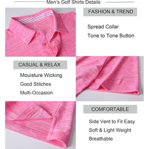 Polo de Golf Personalizado para Hombre, Manga Corta, Absorbente de Humedad, Secado Rápido, Tejido de Poliéster, Ropa Casual - Product Image 3