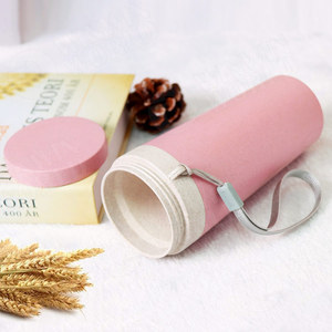 Paja de trigo ecológico vaso irrompible plástico libre de BPA tazas reutilizables café con trigo pajitas para niños adultos - Product Image 2